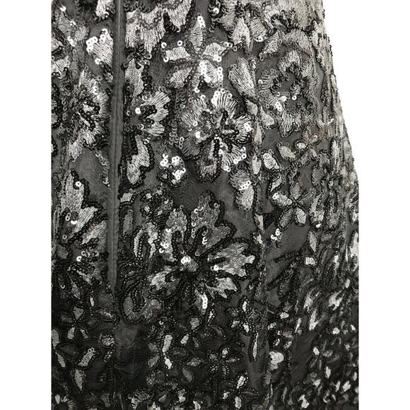 NWT Calvin Klein Floral Sequin Asymmetrical Dress size 6 Prom Wedding Guest - Picture 11 of 12